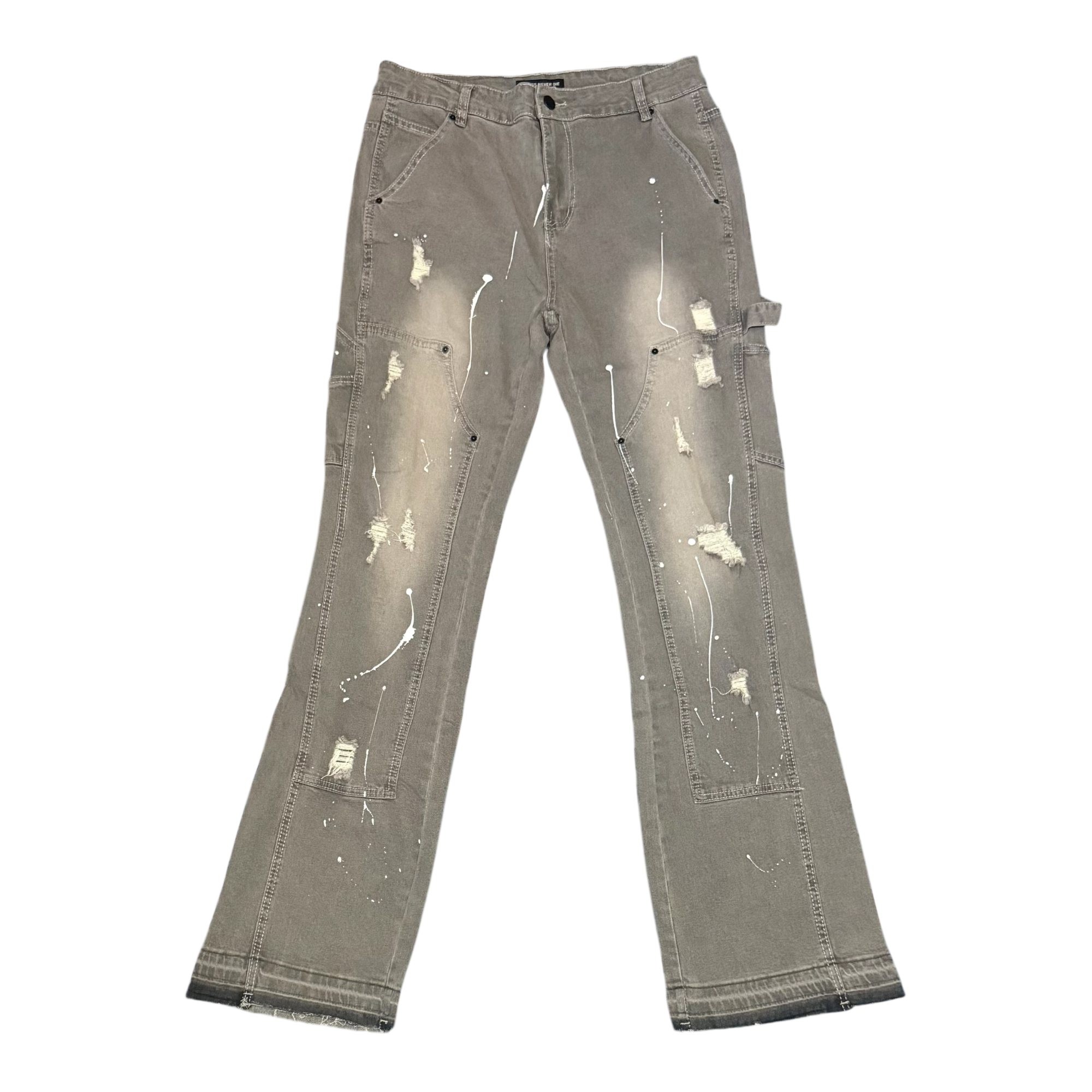 Grey Splatter Carpenter Jeans