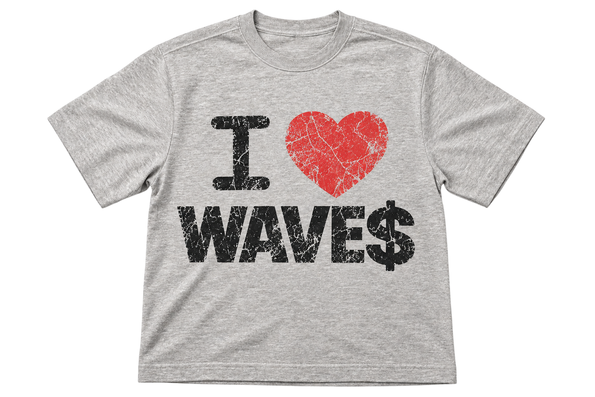 I Heart Wave$ Boxy Tee