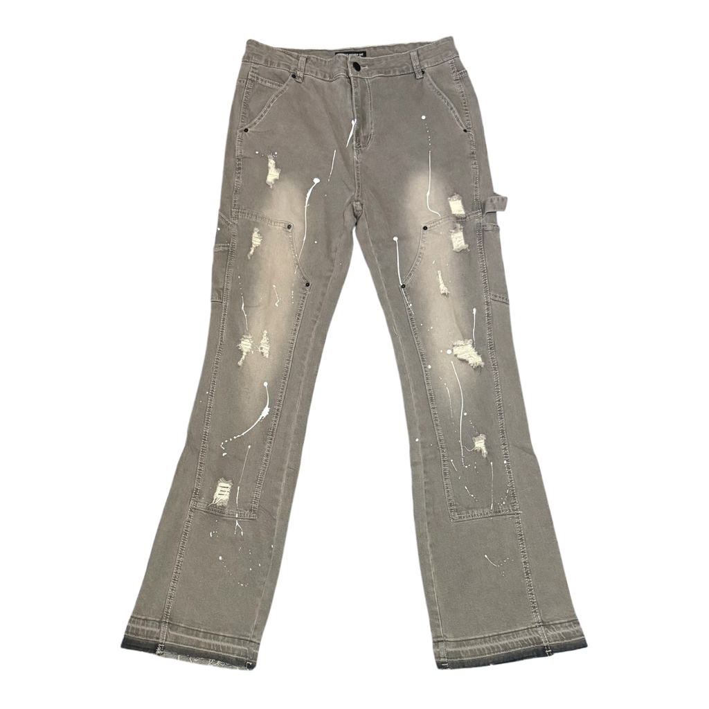 Distressed Utility Jeans
